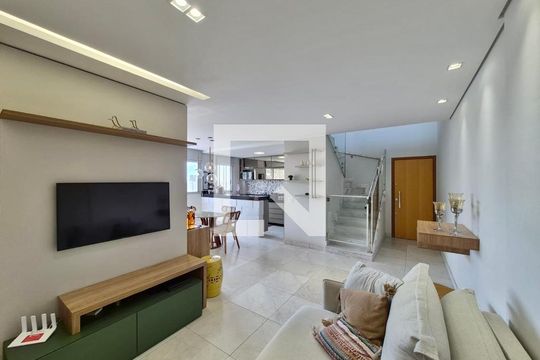 Sala e sala de jantar  de apartamento à venda com 3 quartos, 168m² em Jardim America, Belo Horizonte