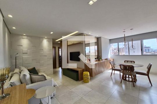 Sala e sala de jantar  de apartamento à venda com 3 quartos, 168m² em Jardim America, Belo Horizonte