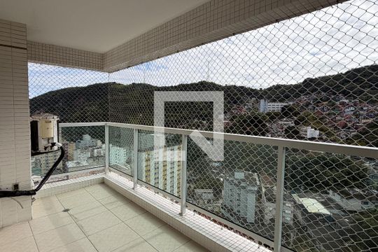 Varanda da Sala de apartamento para alugar com 2 quartos, 77m² em José Menino, Santos