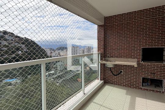 Varanda da Sala de apartamento para alugar com 2 quartos, 77m² em José Menino, Santos