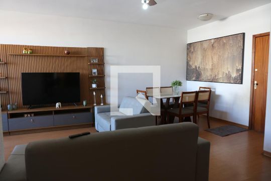 Sala de apartamento à venda com 3 quartos, 111m² em Bairro da Glória, Contagem