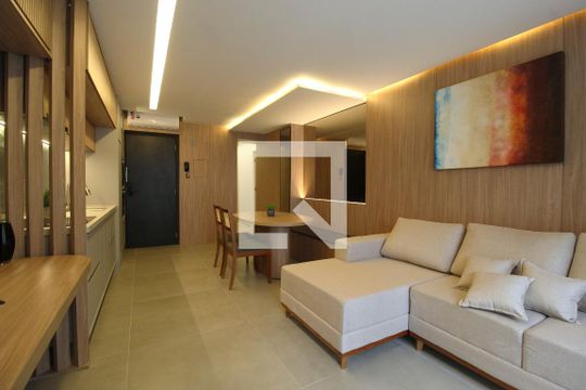 Sala/Cozinha de apartamento para alugar com 2 quartos, 63m² em Itaim Bibi, São Paulo