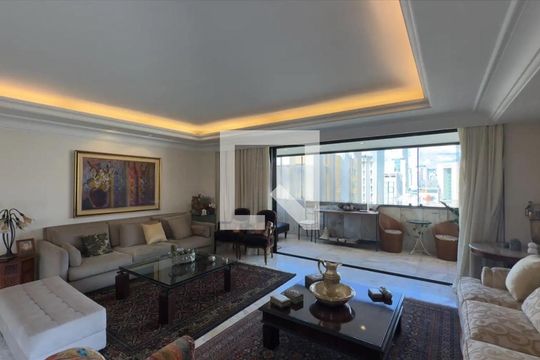 Sala de apartamento para alugar com 4 quartos, 280m² em Lourdes, Belo Horizonte