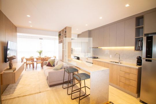 Sala de apartamento à venda com 2 quartos, 81m² em Brooklin, São Paulo