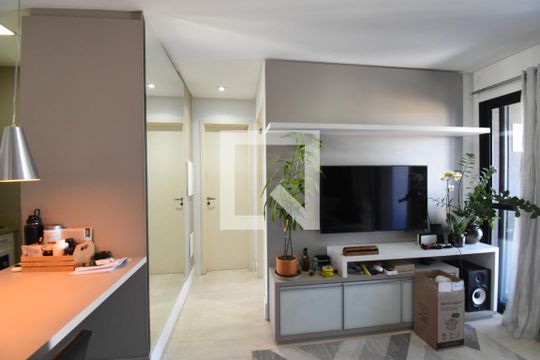 Sala/Cozinha de kitnet/studio à venda com 1 quarto, 45m² em Campina do Siqueira, Curitiba