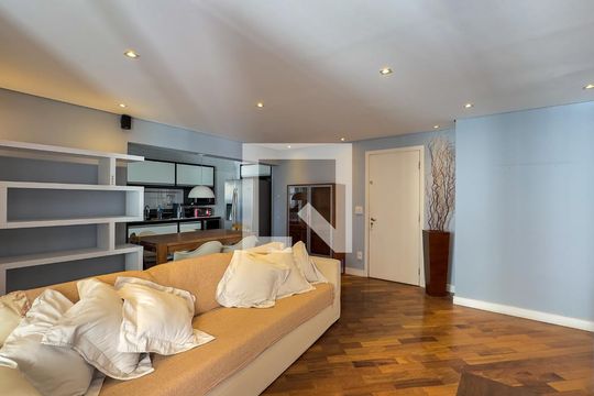 Sala de apartamento para alugar com 1 quarto, 86m² em Cidade Monções, São Paulo