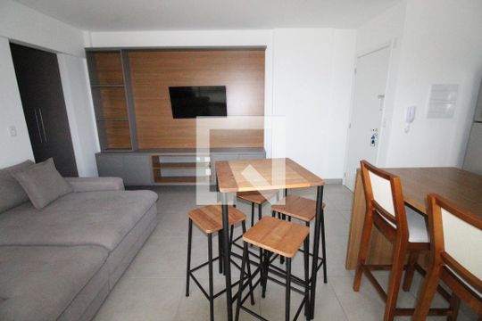 Sala de apartamento para alugar com 1 quarto, 48m² em Parque Residencial Aquarius, São José dos Campos