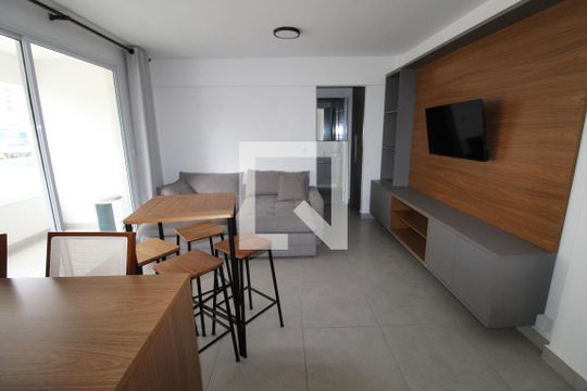 Sala de apartamento para alugar com 1 quarto, 48m² em Parque Residencial Aquarius, São José dos Campos