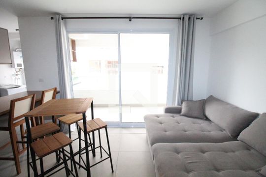 Sala de apartamento para alugar com 1 quarto, 48m² em Parque Residencial Aquarius, São José dos Campos