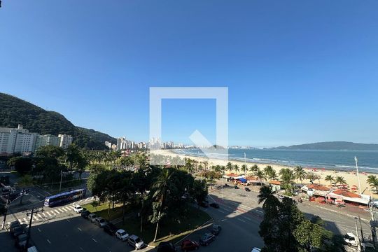 Vista da Sala de apartamento para alugar com 3 quartos, 158m² em Itararé, São Vicente
