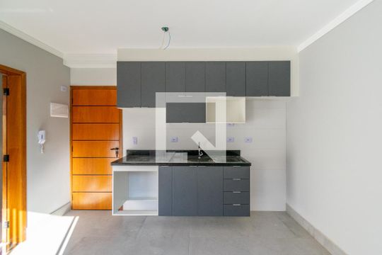 Sala/Cozinha de apartamento para alugar com 1 quarto, 28m² em Jardim Oriental, São Paulo