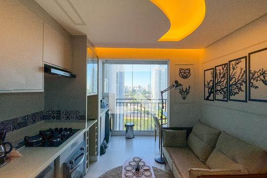 Sala,Cozinha e Área de Serviço de apartamento à venda com 2 quartos, 40m² em Vila Cruzeiro, São Paulo