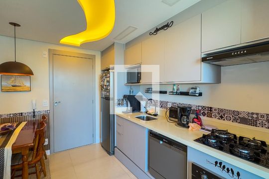 Sala,Cozinha e Área de Serviço de apartamento à venda com 2 quartos, 40m² em Vila Cruzeiro, São Paulo