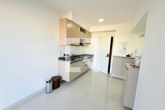 Sala/cozinha  de apartamento para alugar com 2 quartos, 59m² em Brooklin, São Paulo