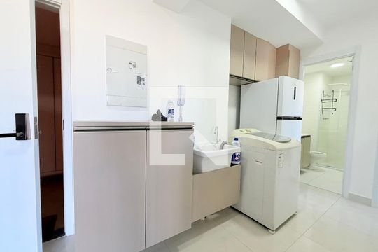 Sala/cozinha  de apartamento para alugar com 2 quartos, 59m² em Brooklin, São Paulo