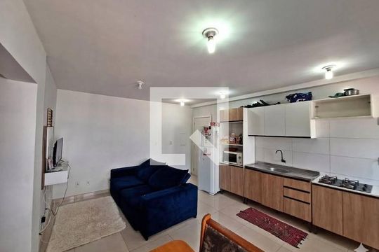 Sala / Cozinha  de apartamento para alugar com 2 quartos, 56m² em Passo dos Ferreiros, Gravataí