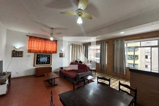 Sala de apartamento para alugar com 2 quartos, 112m² em Centro, São Vicente