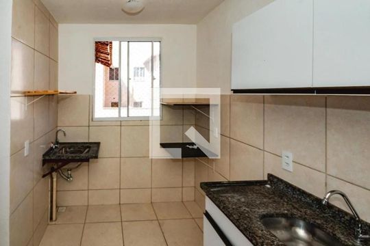 Cozinha de apartamento para alugar com 2 quartos, 52m² em Alphaville Vespasiano, Vespasiano