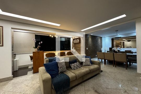 Sala de apartamento à venda com 4 quartos, 170m² em Silveira, Belo Horizonte