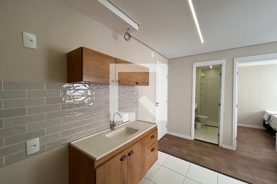 Cozinha  de apartamento para alugar com 2 quartos, 34m² em Jardim Caravelas, São Paulo