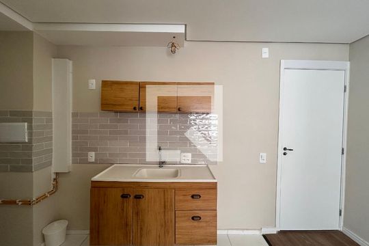 Cozinha de apartamento para alugar com 2 quartos, 34m² em Jardim Caravelas, São Paulo