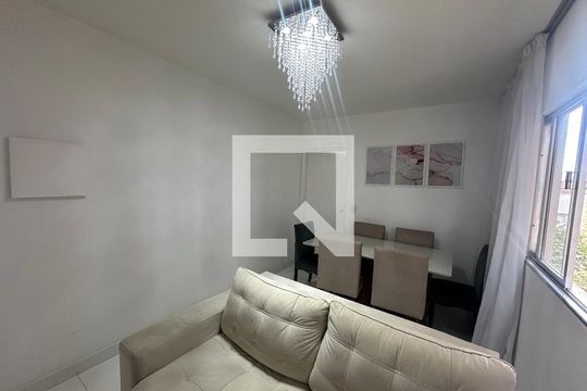 Sala de apartamento para alugar com 1 quarto, 50m² em Boa Vista, São Vicente