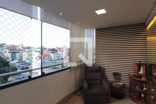 Varanda da Sala de apartamento à venda com 3 quartos, 85m² em Itamarati, Belo Horizonte