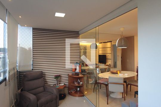 Varanda da Sala de apartamento à venda com 3 quartos, 85m² em Itamarati, Belo Horizonte