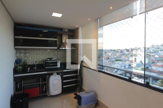 Varanda da Sala de apartamento à venda com 3 quartos, 85m² em Itamarati, Belo Horizonte