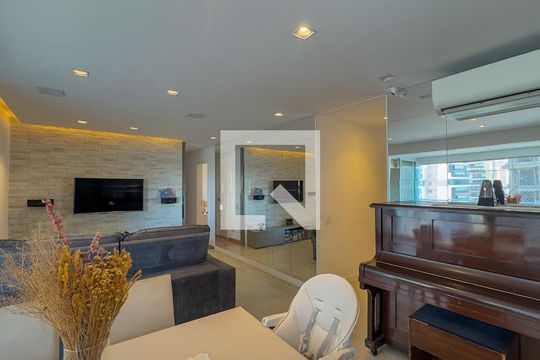 Sala de apartamento para alugar com 3 quartos, 134m² em Cidade Monções, São Paulo