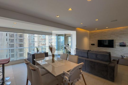Sala de apartamento para alugar com 3 quartos, 134m² em Cidade Monções, São Paulo