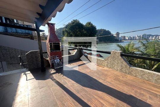 Varanda da Sala de casa para alugar com 3 quartos, 160m² em Parque Prainha, São Vicente