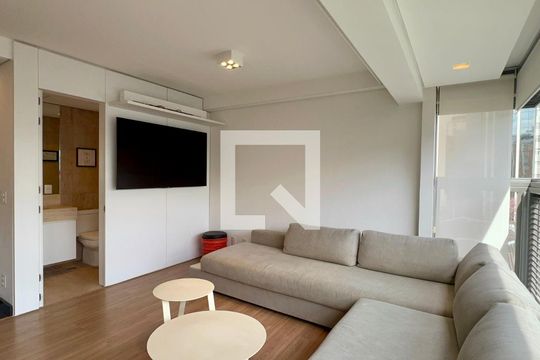 Sala de apartamento à venda com 1 quarto, 78m² em Jardim Paulista, São Paulo