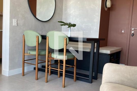Sala de apartamento para alugar com 1 quarto, 46m² em Jardim Marajoara, São Paulo
