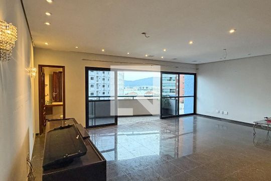 Sala de apartamento para alugar com 3 quartos, 164m² em Ponta da Praia, Santos