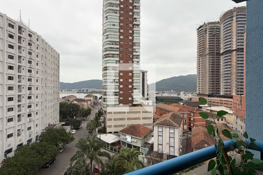 Varanda da Sala de apartamento para alugar com 3 quartos, 164m² em Ponta da Praia, Santos