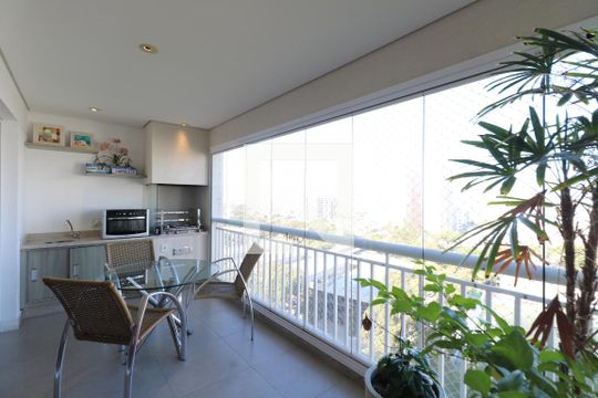 Varanda Gourmet de apartamento à venda com 3 quartos, 128m² em Santa Paula, São Caetano do Sul