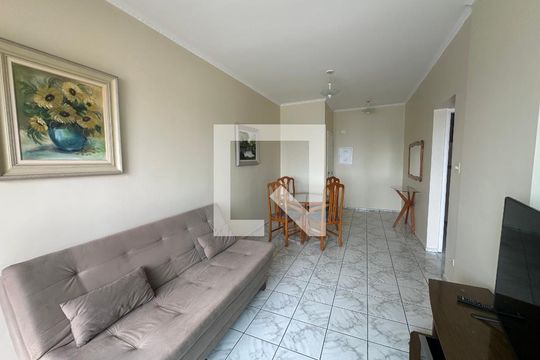 Sala de apartamento para alugar com 1 quarto, 86m² em Centro, São Vicente