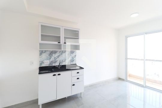 Sala / Cozinha / Área de serviço de apartamento para alugar com 1 quarto, 29m² em Parque Vitoria, São Paulo
