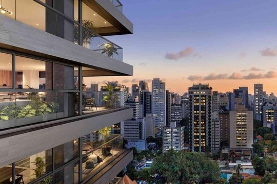 Voo de passaro de apartamento à venda com 3 quartos, 181m² em Itaim Bibi, São Paulo