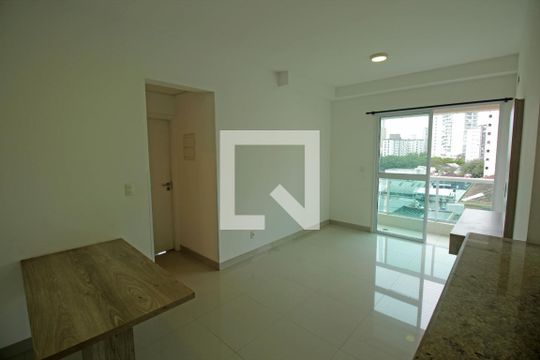 Sala de apartamento para alugar com 1 quarto, 52m² em Gonzaga, Santos