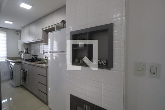 Cozinha e Área de Serviço de apartamento para alugar com 2 quartos, 53m² em Fátima, Canoas