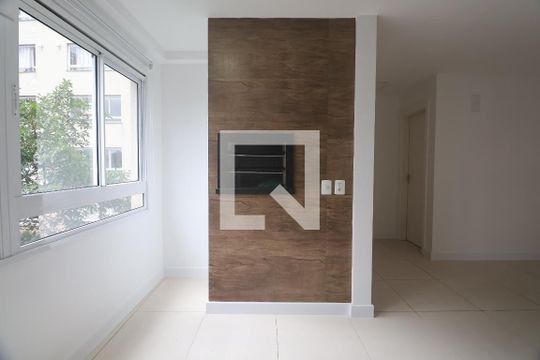 Sala/Cozinha de apartamento à venda com 2 quartos, 54m² em Fátima, Canoas