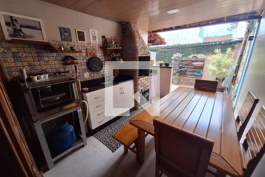 Área da Churrasqueira de casa à venda com 3 quartos, 100m² em Santa Monica, Belo Horizonte