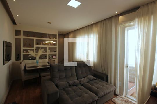 Sala de casa de condomínio para alugar com 2 quartos, 145m² em Estuário, Santos