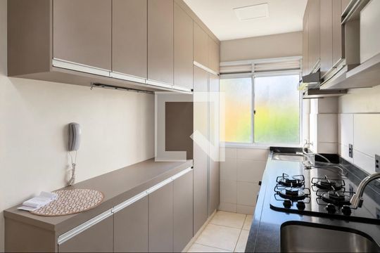 Cozinha de apartamento para alugar com 2 quartos, 46m² em Valentina Figueiredo, Ribeirão Preto