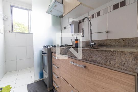 Cozinha de apartamento para alugar com 2 quartos, 49m² em Loteamento Parque São Martinho, Campinas