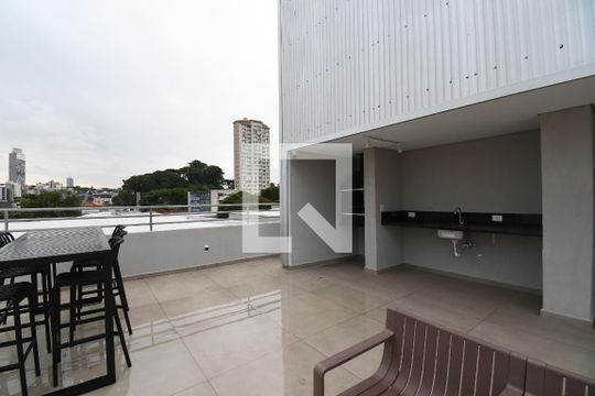 Área comum - Churrasqueira de kitnet/studio para alugar com 1 quarto, 30m² em São Francisco, Curitiba