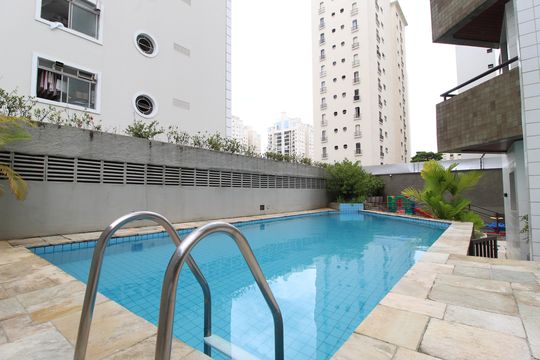 Área Comum - Piscina de apartamento para alugar com 3 quartos, 125m² em Indianópolis, São Paulo