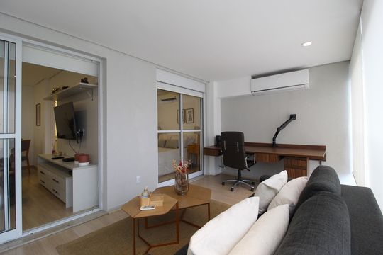 Varanda de apartamento para alugar com 1 quarto, 54m² em Vila Nova Conceição, São Paulo